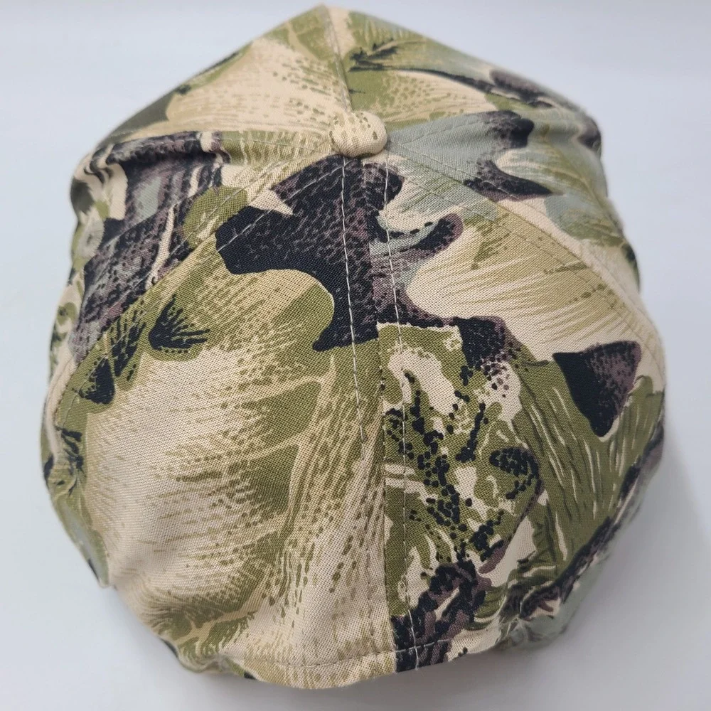 Vintage Camo Hat Snapback Green‎ Beige Blank Plain Camouflage Hunting Outdoors
